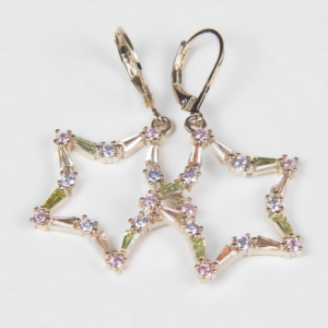 Pendientes de estrella multicolor